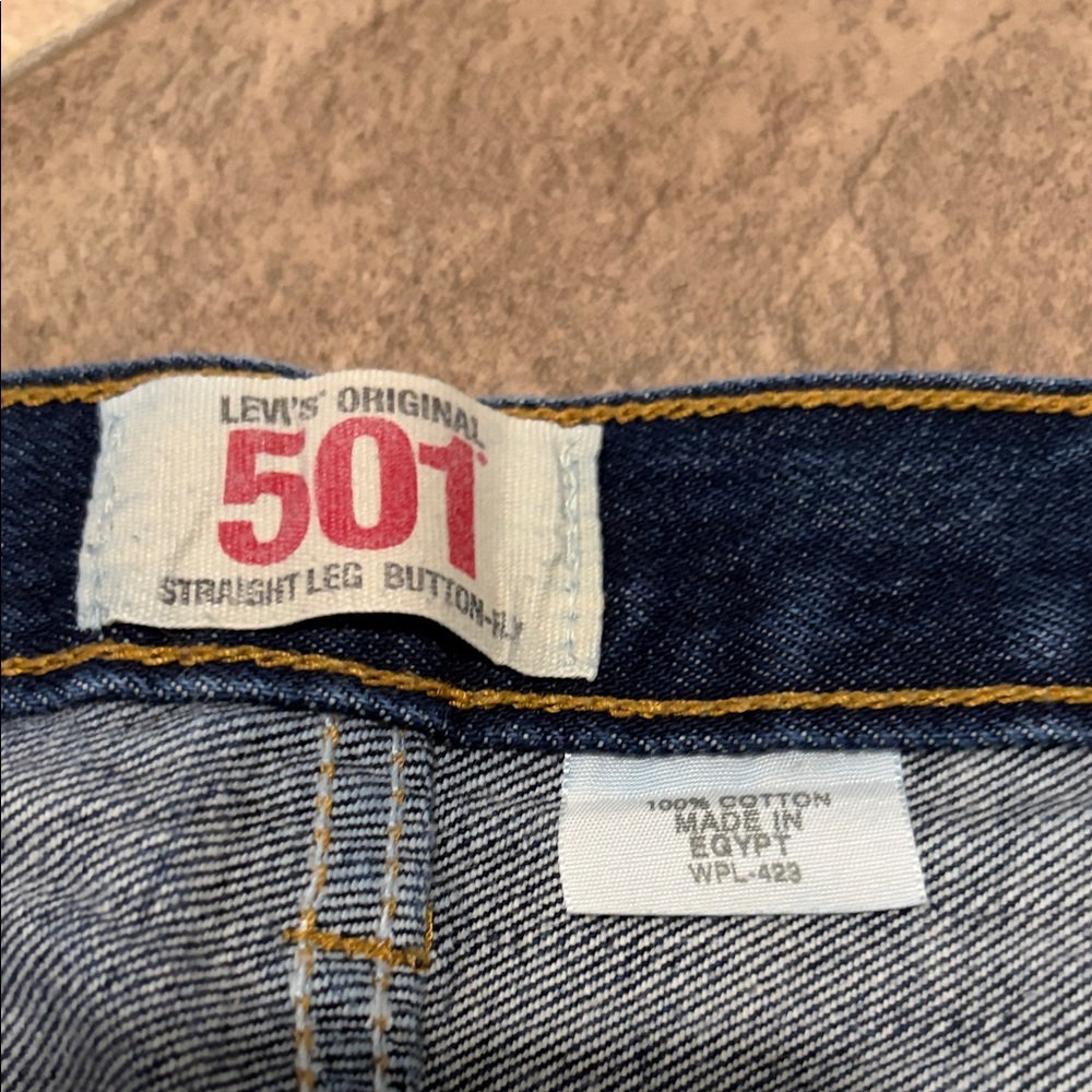 Levi's Dark Blue Straight Jeans - Picture 3 of 7